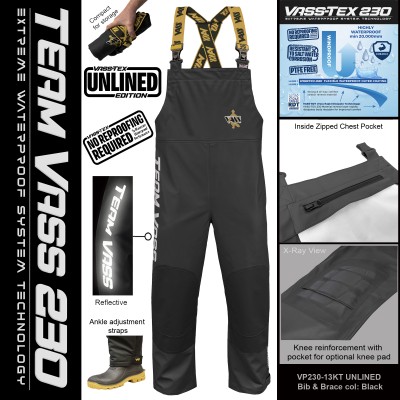 Team Vass 230 UnLined Bib & Brace by Vass Textiles Ltd
